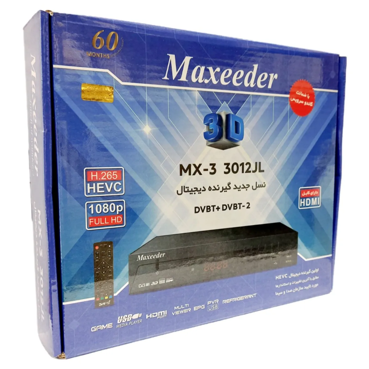تصویر گیرنده دیجیتال مکسیدر MAXEEDER MX-3 3012JL